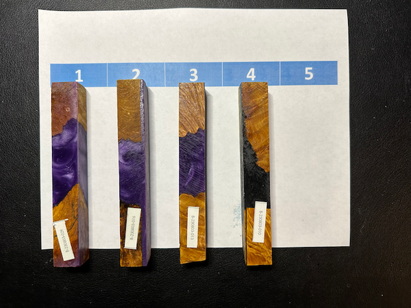 Purple Burl or Black Burl & Acrylic Pen Blanks