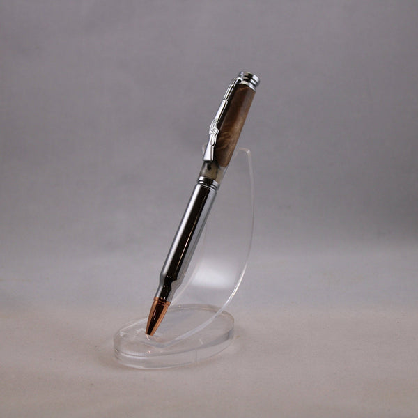 Bullet Pen - Chrome and Wood