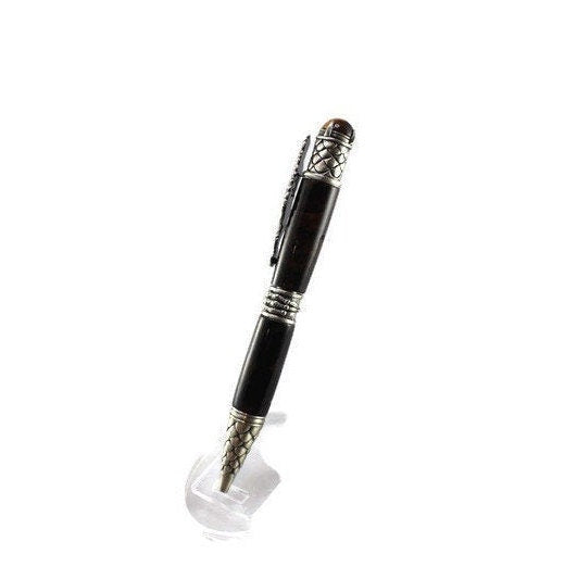 Dragon Ballpoint Pen | Center Twist | Wood Pen | Your Choice Buckeye Burl, Maple, Black Ebony
